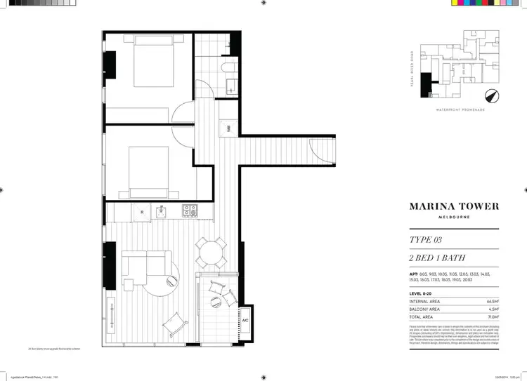 Floorplan of Homely apartment listing, 1003/8 Pearl River Road, Docklands VIC 3008