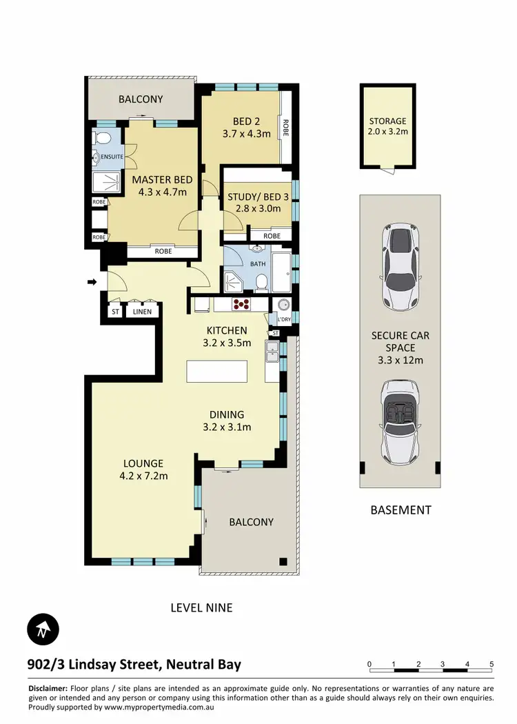 Floorplan of Homely apartment listing, 902/3 Lindsay Street, Neutral Bay NSW 2089