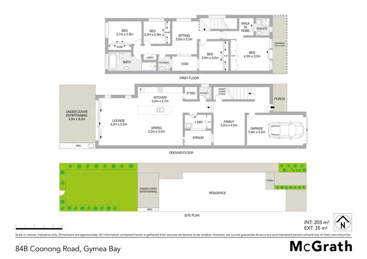 Floorplan of Homely semi-detached listing, 84b Coonong Road, Gymea Bay NSW 2227