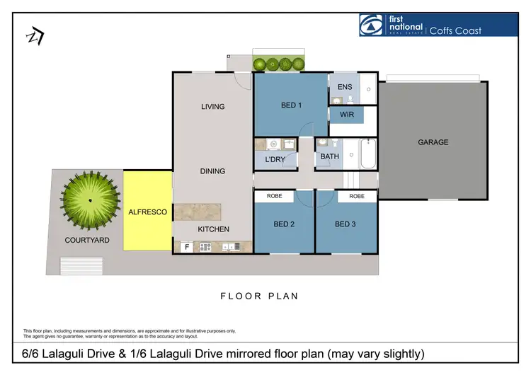 Floorplan of Homely villa listing, 2/6 Lalaguli Drive, Toormina NSW 2452