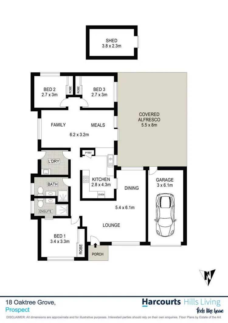 Floorplan of Homely house listing, 18 Oaktree Grove, Prospect NSW 2148