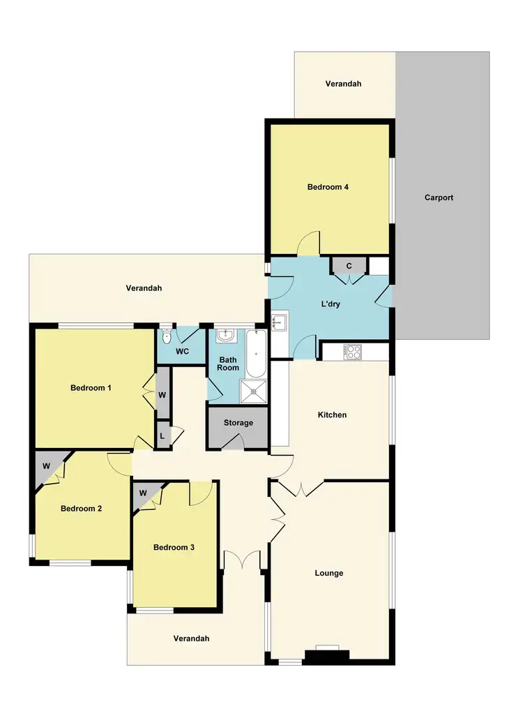 Floorplan of Homely house listing, 16 Queens Avenue, Ararat VIC 3377