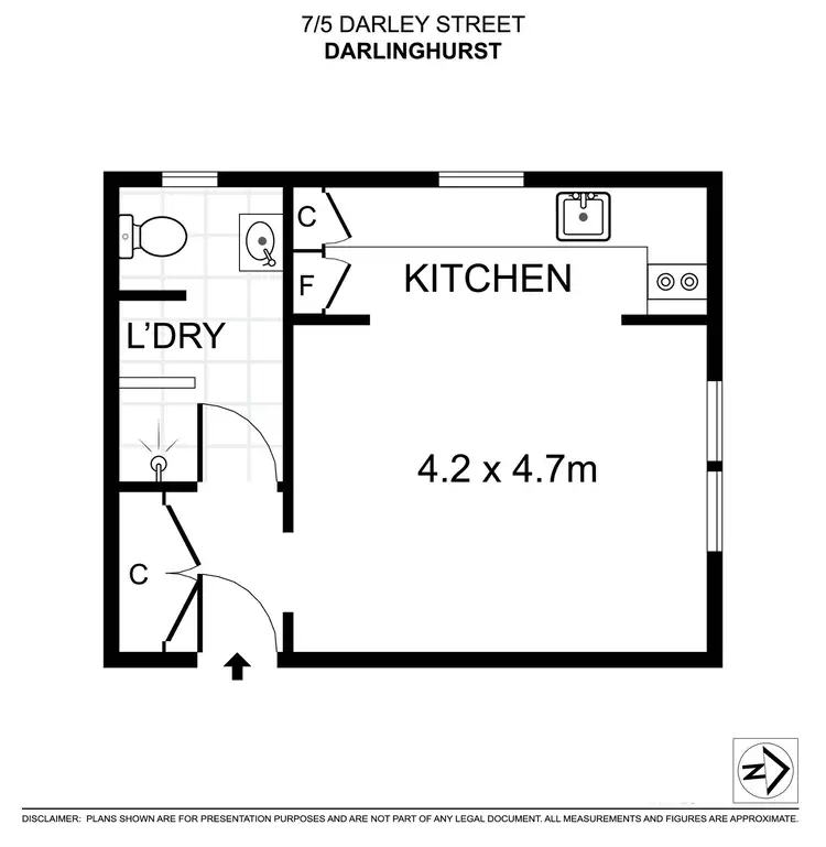 Floorplan of Homely apartment listing, 7/5 Darley Street, Darlinghurst NSW 2010