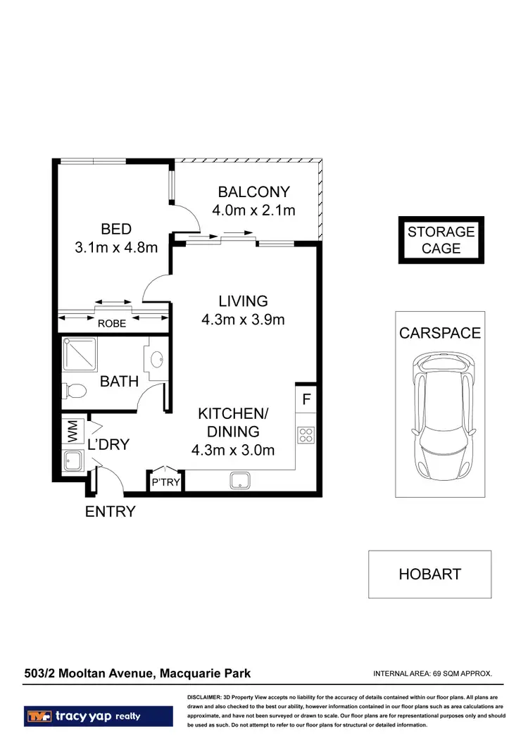 Floorplan of Homely apartment listing, 503/2 Mooltan Avenue, Macquarie Park NSW 2113