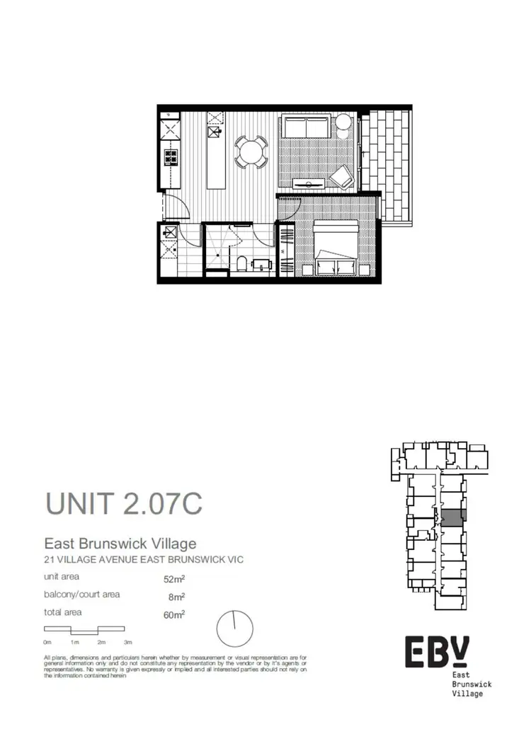 Floorplan of Homely apartment listing, 227c/21 Village Avenue, Brunswick East VIC 3057