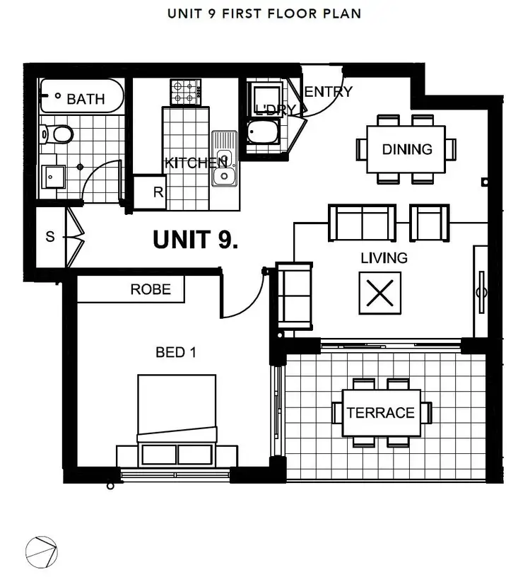 Floorplan of Homely unit listing, 9/39-41 Pacific Parade, Dee Why NSW 2099