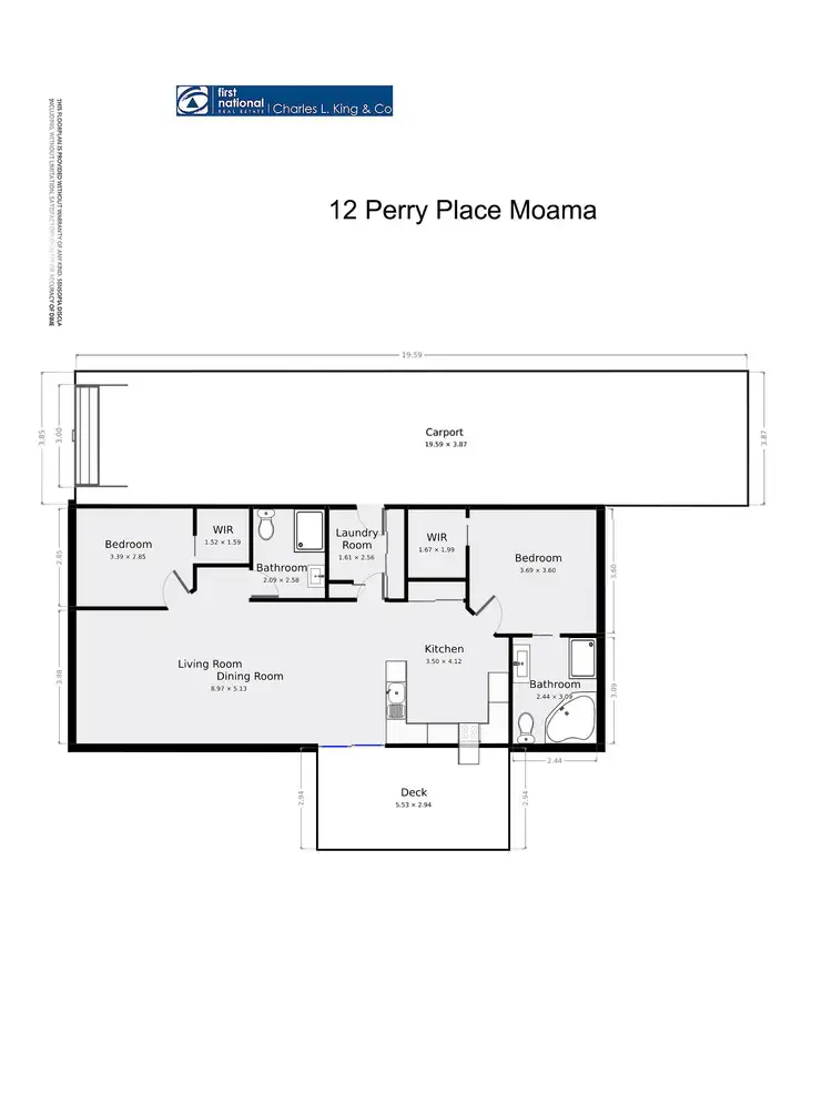 Floorplan of Homely house listing, 12 Perry Place, Moama NSW 2731