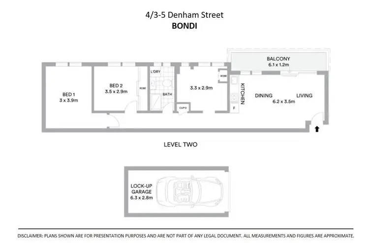 Floorplan of Homely apartment listing, 4/3-5 Denham Street, Bondi NSW 2026