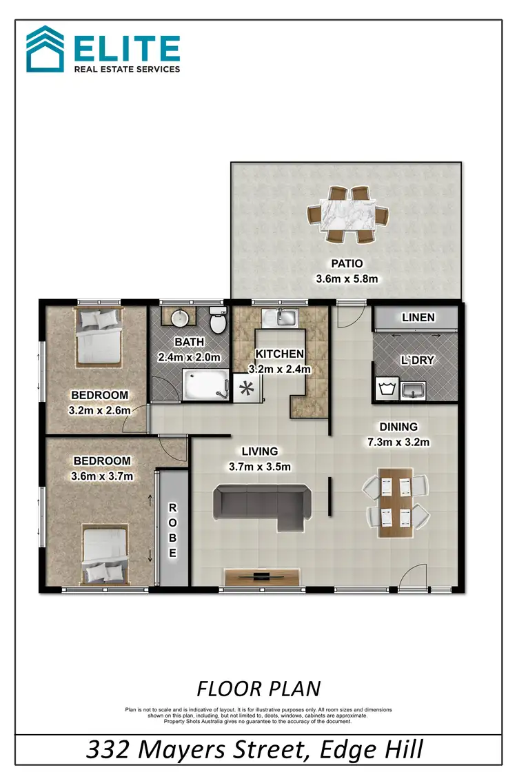Floorplan of Homely semi-detached listing, 332 Mayers Street, Edge Hill QLD 4870