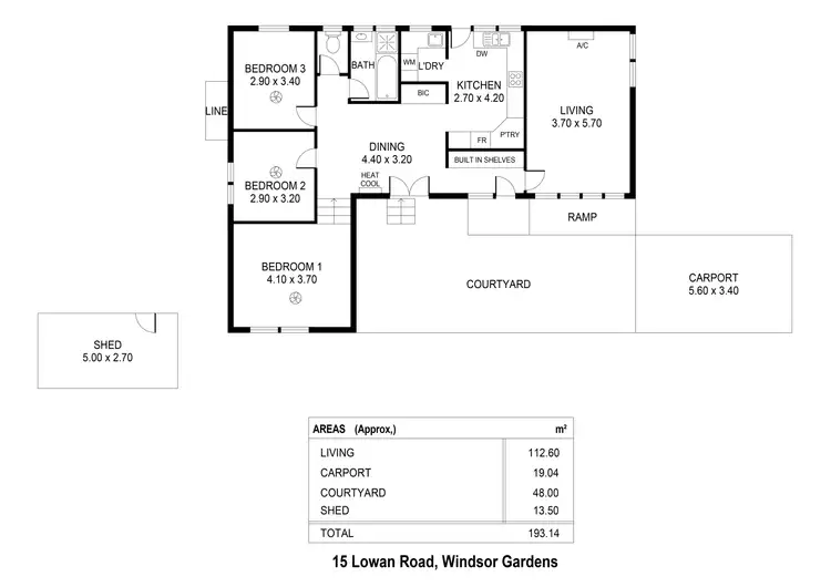 Floorplan of Homely house listing, 15 Lowan Road, Windsor Gardens SA 5087