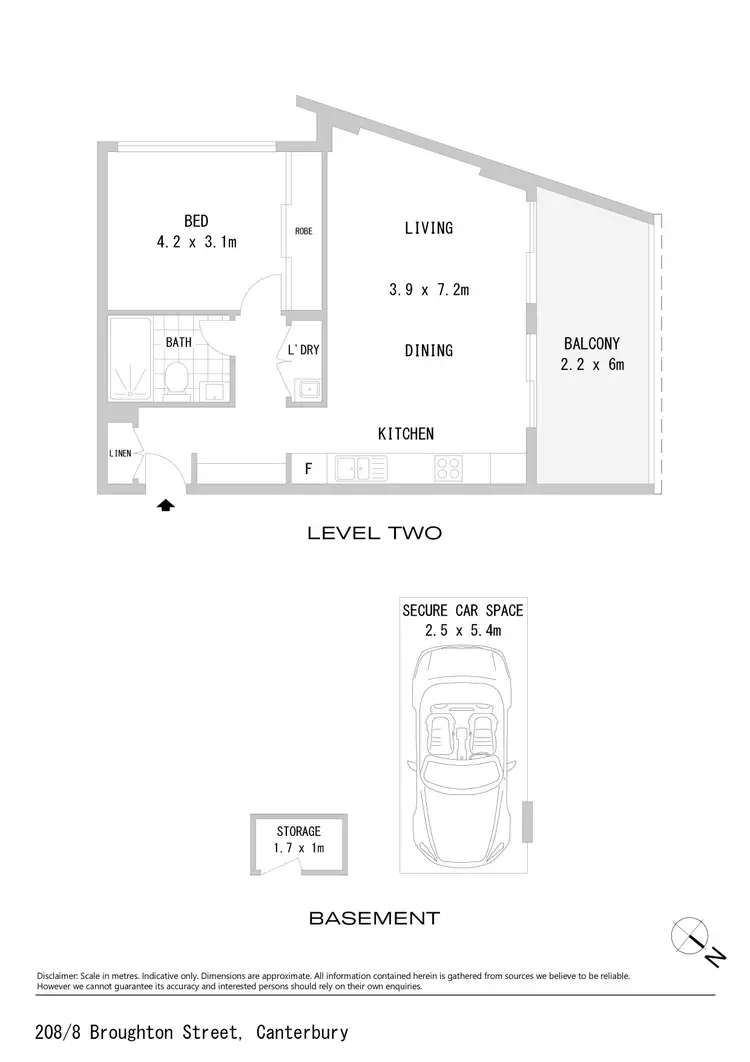 Floorplan of Homely apartment listing, 208/8 Broughton Street, Canterbury NSW 2193