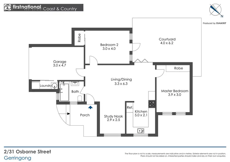 Floorplan of Homely villa listing, 2/31 Osborne Street, Gerringong NSW 2534