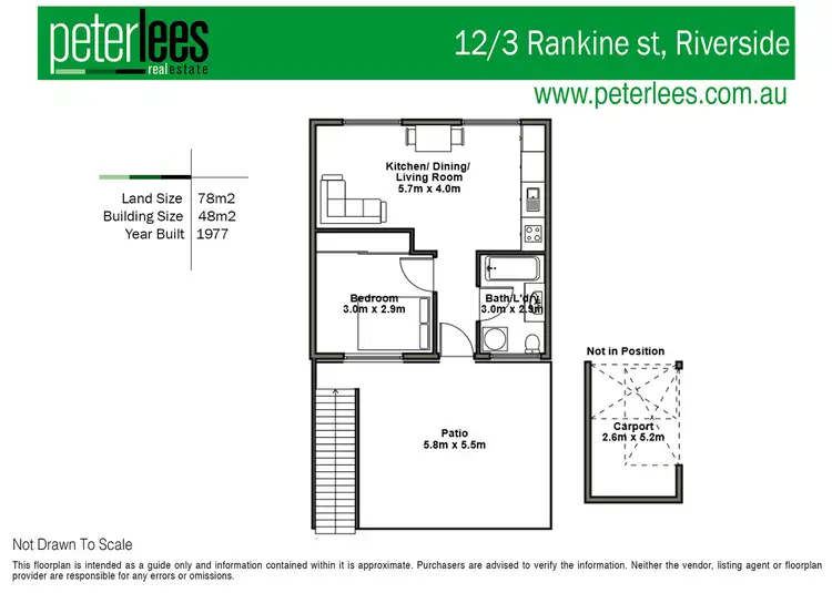 Floorplan of Homely unit listing, 12/3 Rankine Street, Riverside TAS 7250