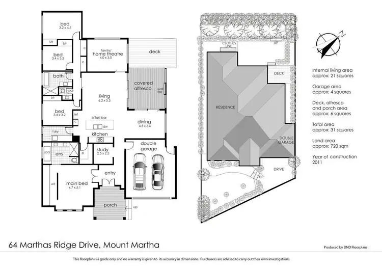 Floorplan of Homely house listing, 64 Marthas Ridge Drive, Mount Martha VIC 3934