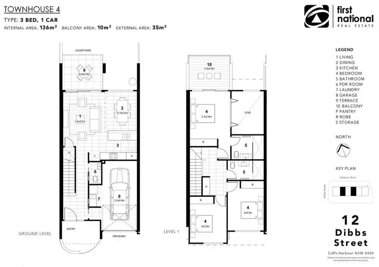 Floorplan of Homely townhouse listing, 4/12 Dibbs Street, Coffs Harbour NSW 2450