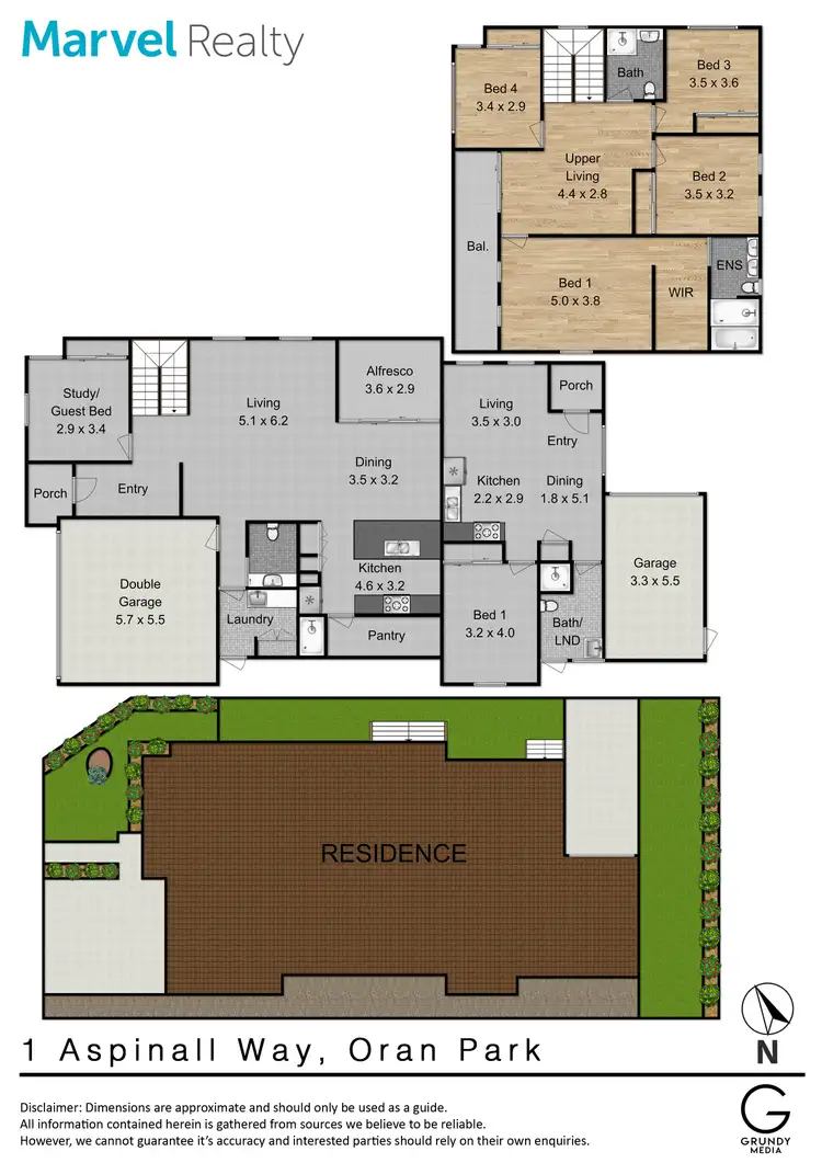Floorplan of Homely semi-detached listing, 1A Aspinall Way, Oran Park NSW 2570