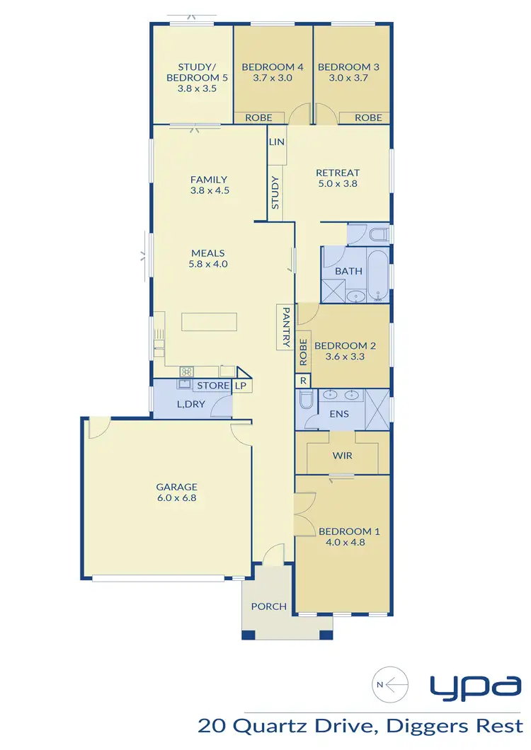 Floorplan of Homely house listing, 20 Quartz Road, Diggers Rest VIC 3427