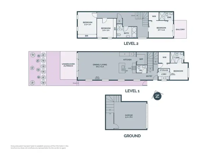 Floorplan of Homely townhouse listing, 163a Darebin Boulevard, Reservoir VIC 3073