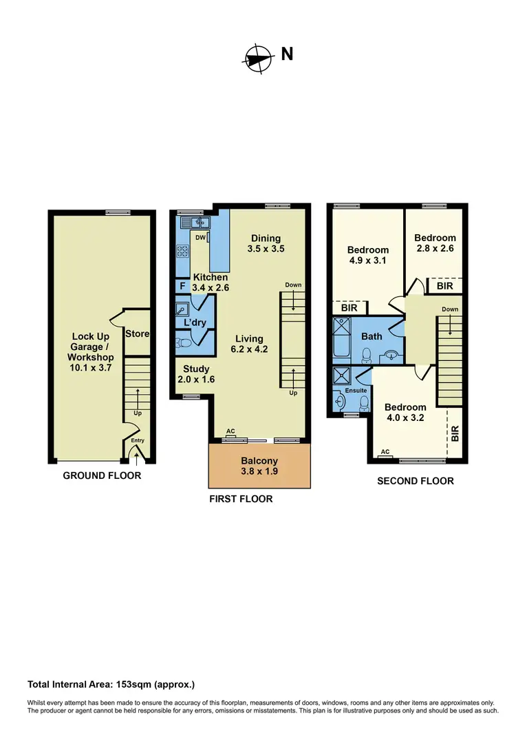 Floorplan of Homely townhouse listing, 46 Kynoch Lane, Maribyrnong VIC 3032