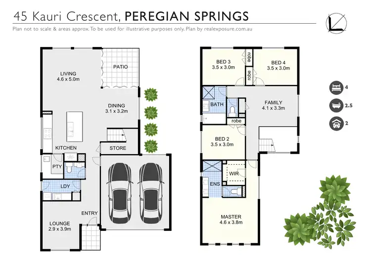 Floorplan of Homely house listing, 45 Kauri Crescent, Peregian Springs QLD 4573