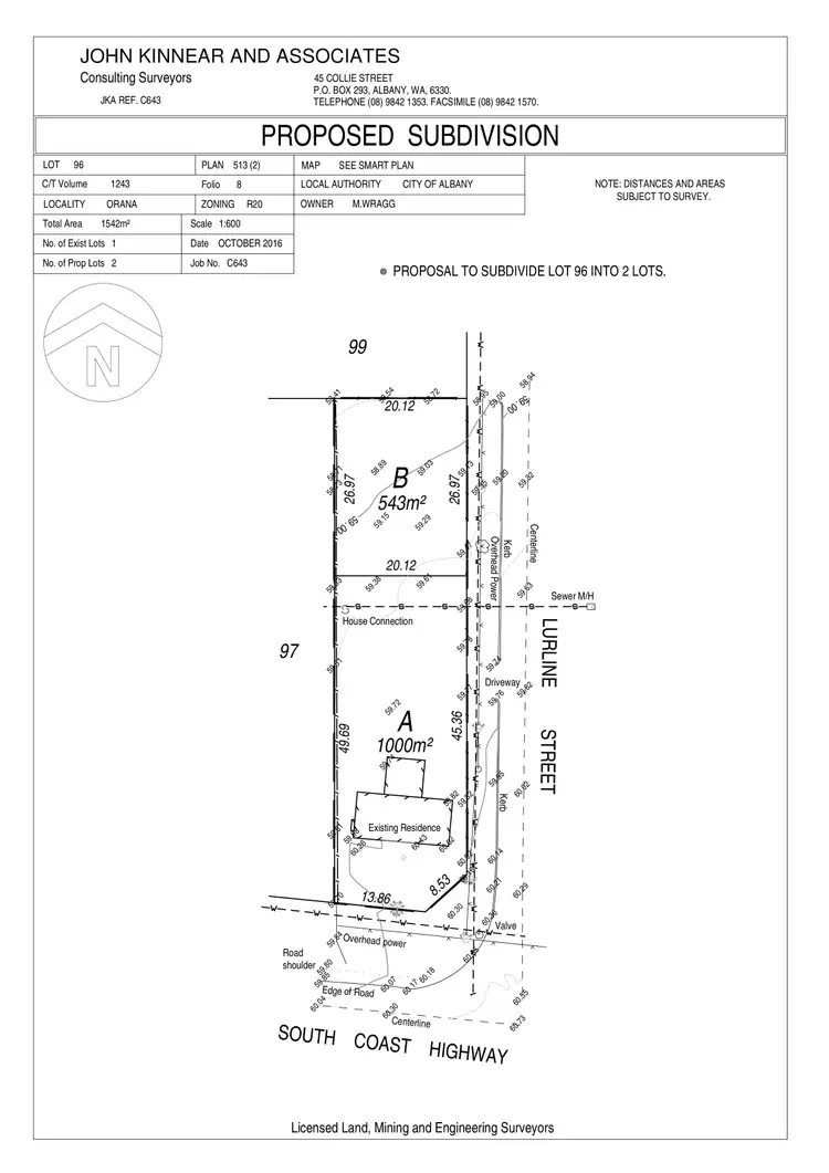 Floorplan of Homely land listing, 3 Lurline Street, Orana WA 6330