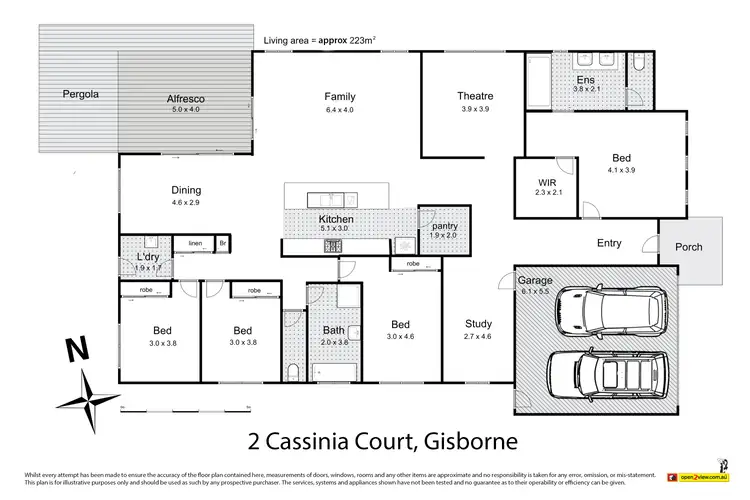 Floorplan of Homely house listing, 2 Cassinia Court, Gisborne VIC 3437