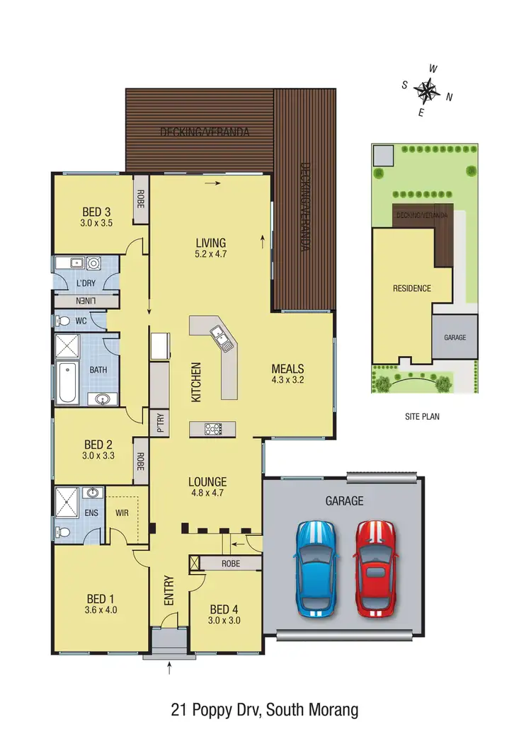Floorplan of Homely house listing, 21 Poppy Drive, South Morang VIC 3752