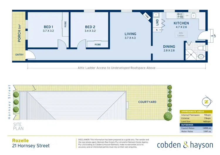 Floorplan of Homely house listing, 21 Hornsey Street, Rozelle NSW 2039
