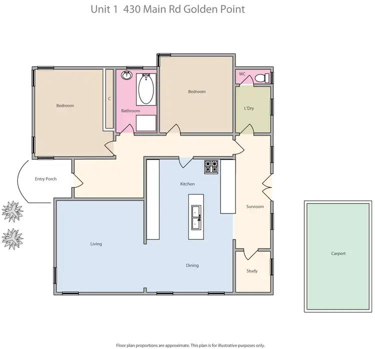 Floorplan of Homely house listing, 1/430 Main Road, Golden Point VIC 3350