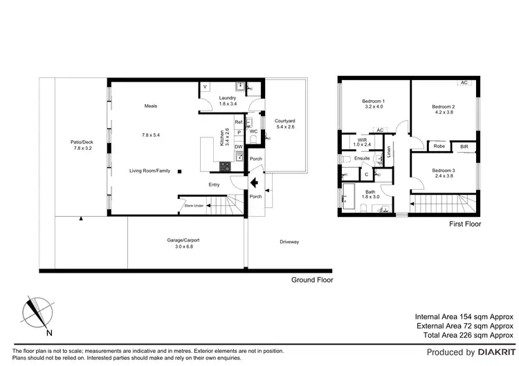 Floorplan of Homely townhouse listing, 2/43 Orton Street, Ocean Grove VIC 3226