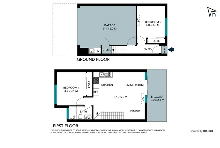 Floorplan of Homely townhouse listing, 2/14 Park Street, Pascoe Vale VIC 3044