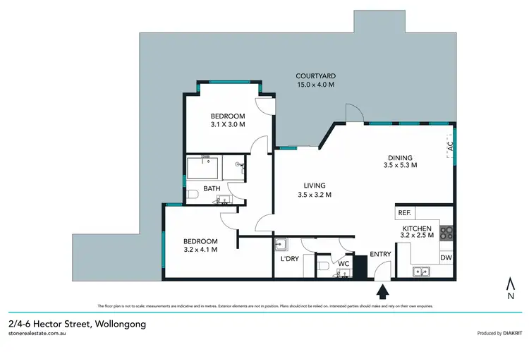 Floorplan of Homely apartment listing, 2/4-6 Hector Street, Wollongong NSW 2500