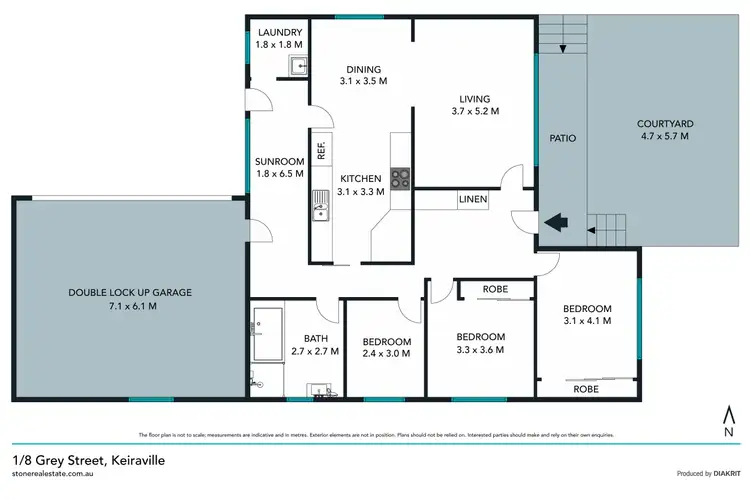 Floorplan of Homely villa listing, 1/8 Grey Street, Keiraville NSW 2500
