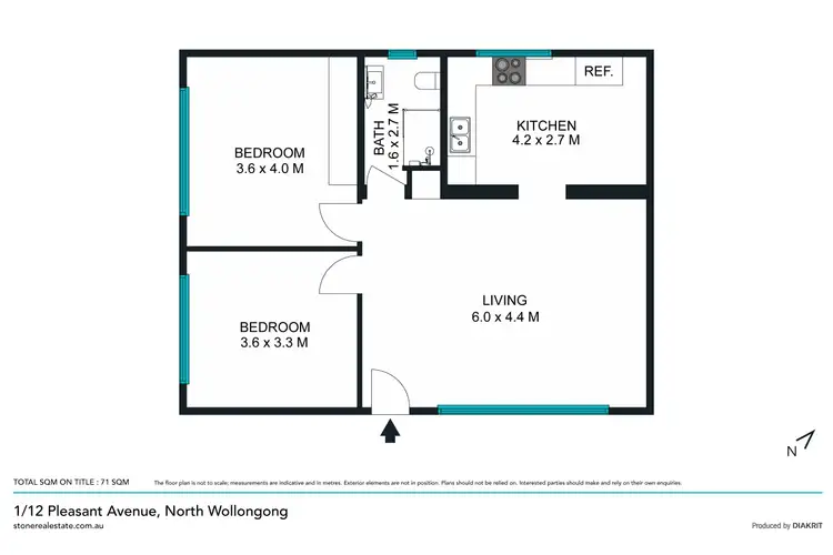 Floorplan of Homely apartment listing, 1/12 Pleasant Avenue, North Wollongong NSW 2500