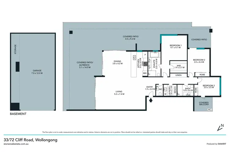 Floorplan of Homely apartment listing, 33/72 Cliff Road, Wollongong NSW 2500