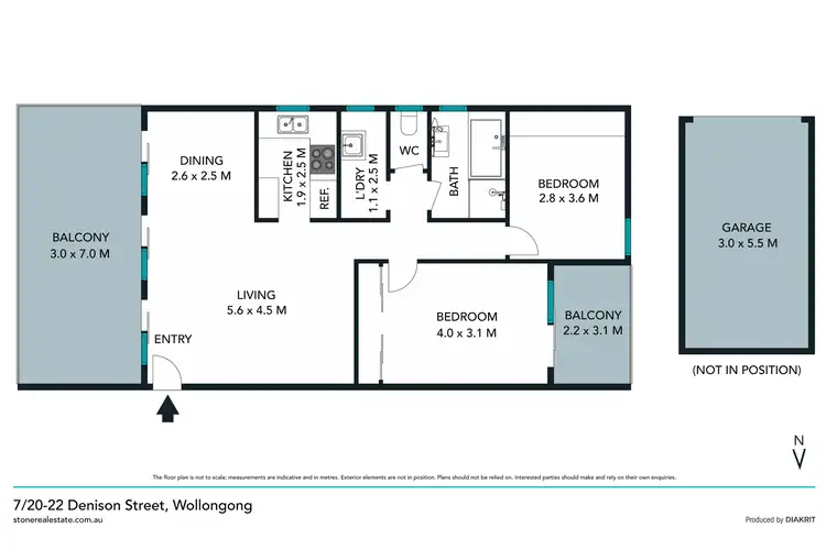 Floorplan of Homely apartment listing, 7/20-22 Denison Street, Wollongong NSW 2500