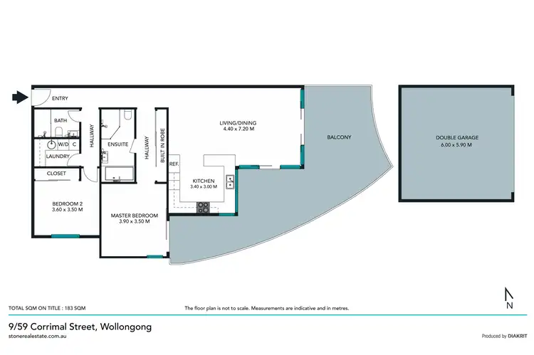 Floorplan of Homely apartment listing, 9/59 Corrimal Street, Wollongong NSW 2500