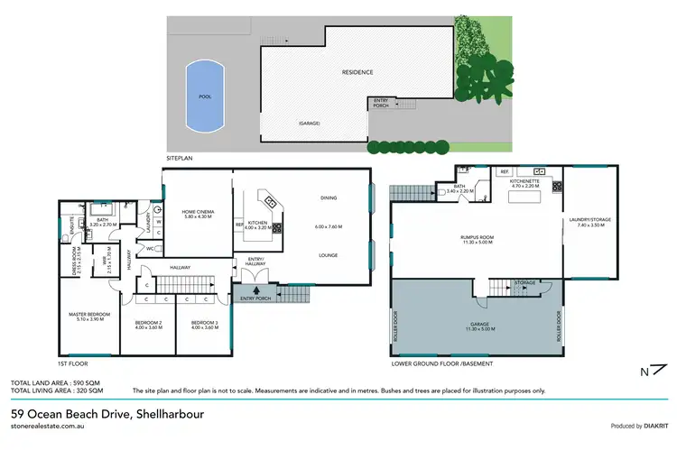 Floorplan of Homely house listing, 59 Ocean Beach Drive, Shellharbour NSW 2529