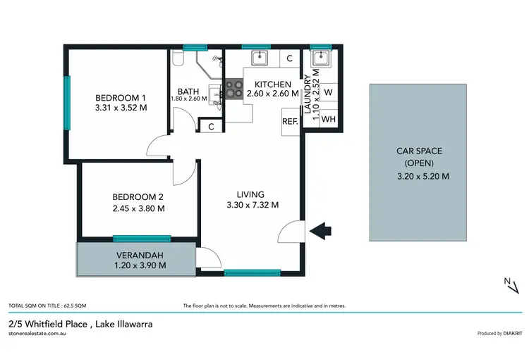 Floorplan of Homely apartment listing, 2/5 Whitfield Place, Lake Illawarra NSW 2528