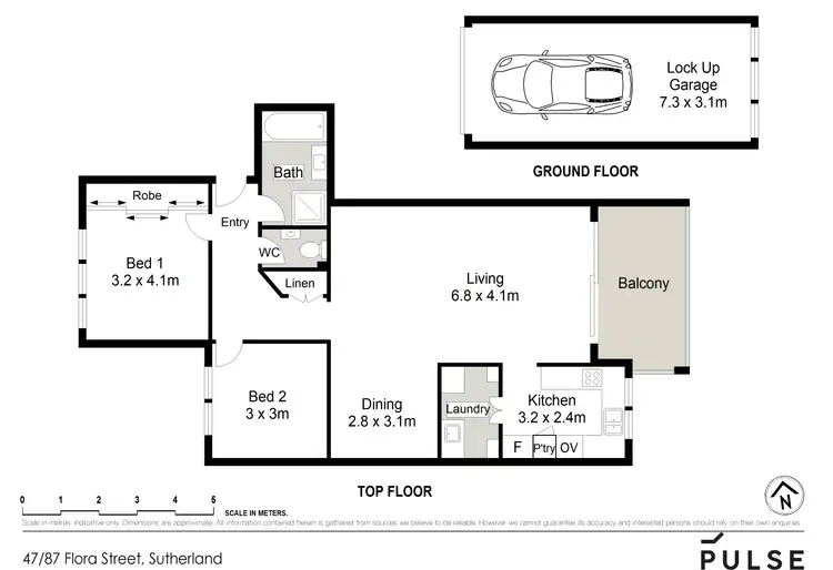 Floorplan of Homely apartment listing, 47/87-89 Flora Street, Sutherland NSW 2232