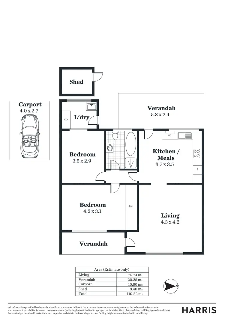 Floorplan of Homely unit listing, 2/15 Oval Avenue, Edwardstown SA 5039