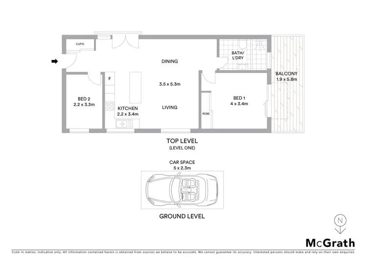 Floorplan of Homely apartment listing, 5/206 Malabar Road, South Coogee NSW 2034