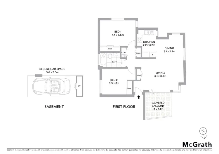 Floorplan of Homely apartment listing, 7/491 Anzac Parade, Kingsford NSW 2032
