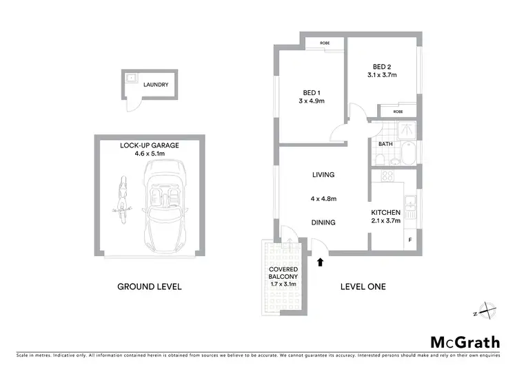 Floorplan of Homely unit listing, 2/73 Arden Street, Coogee NSW 2034