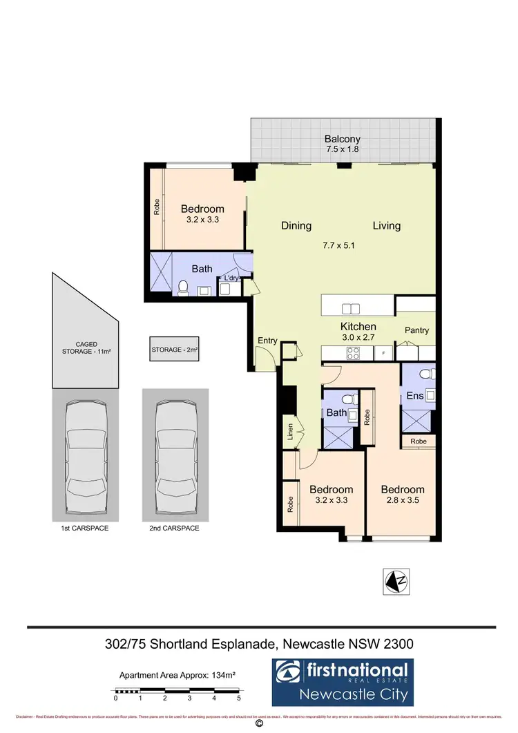 Floorplan of Homely apartment listing, 302/75 Shortland Esplanade, Newcastle NSW 2300