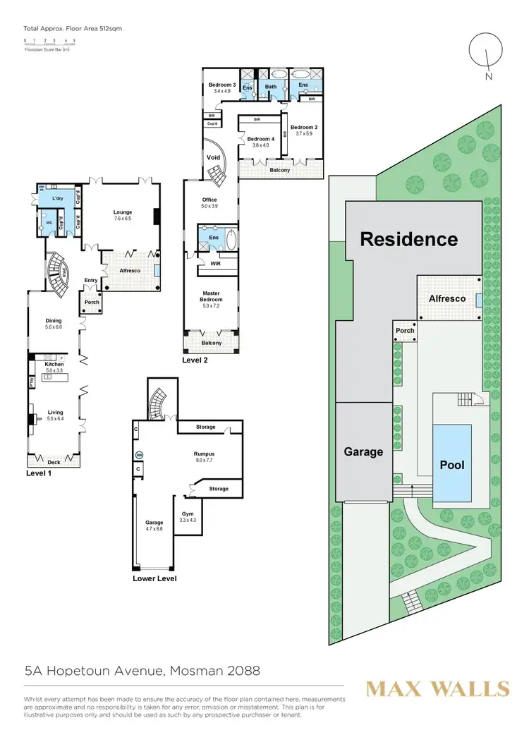 Floorplan of Homely house listing, 5a Hopetoun Avenue, Mosman NSW 2088