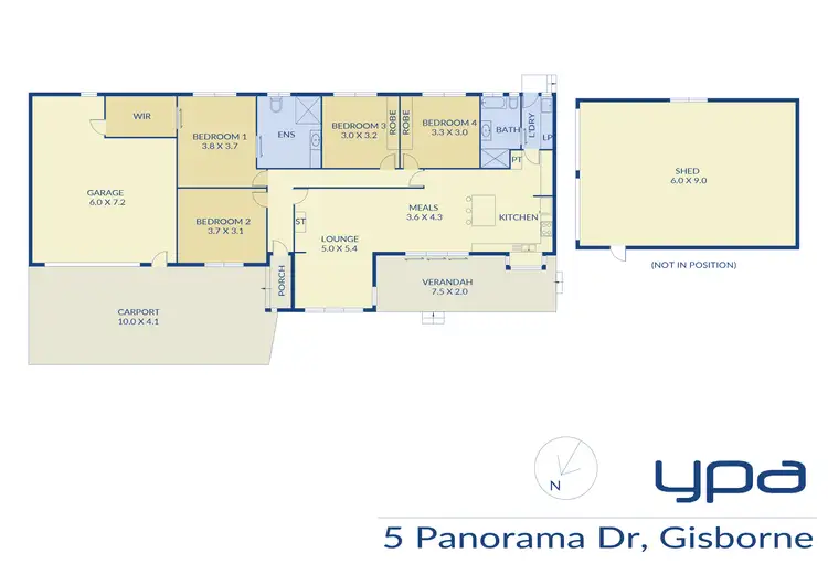 Floorplan of Homely house listing, 5 Panorama Drive, Gisborne VIC 3437