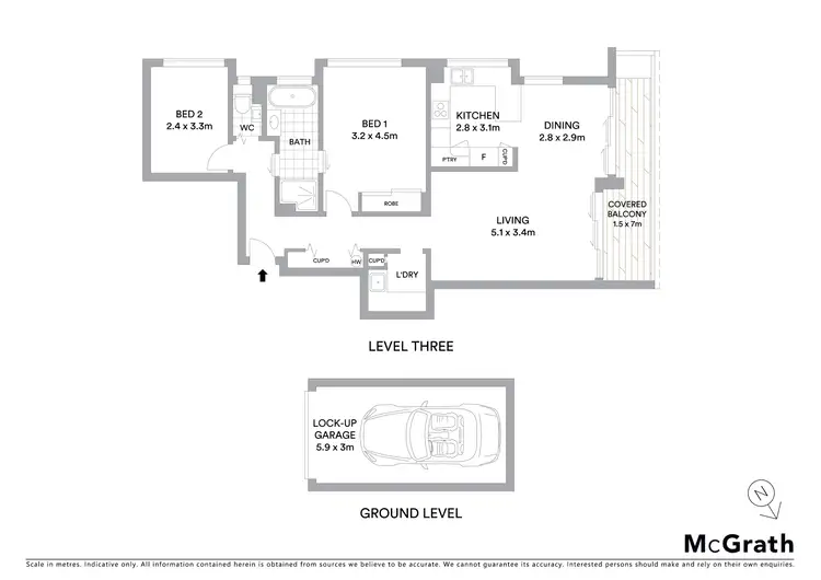 Floorplan of Homely apartment listing, 9/59 Ewos Parade, Cronulla NSW 2230