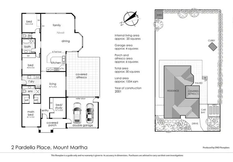 Floorplan of Homely house listing, 2 Pardella Place, Mount Martha VIC 3934