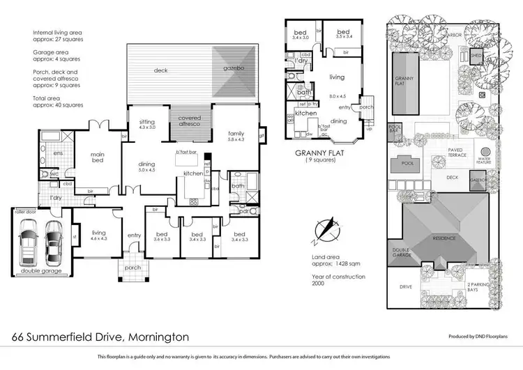 Floorplan of Homely house listing, 66 Summerfield Drive, Mornington VIC 3931